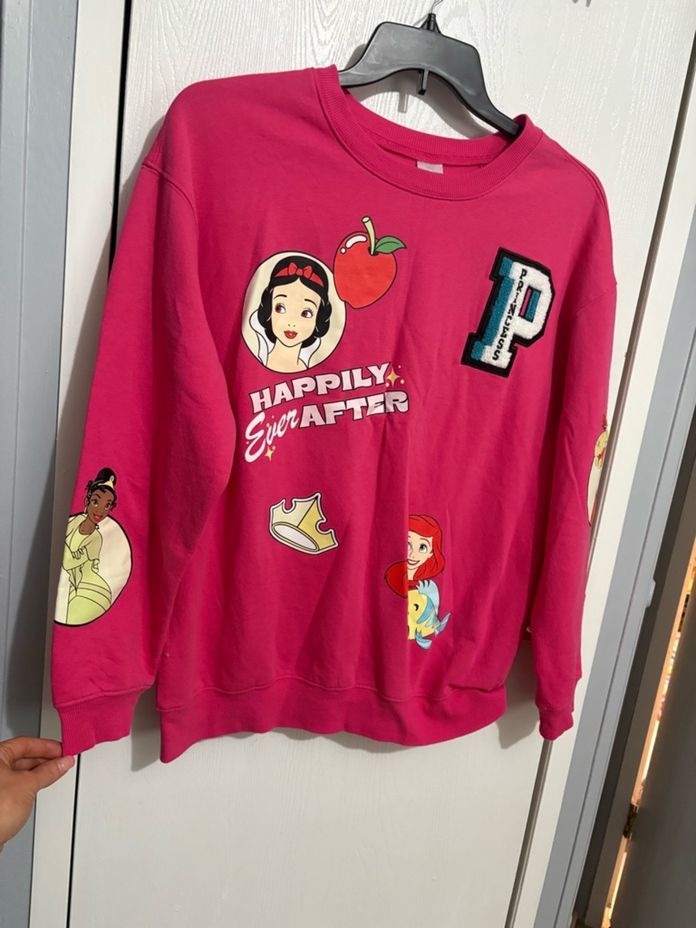 Disney 100 'Happily Ever After' Pink Princess Sweatshirt Large